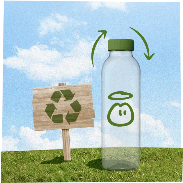 our plastic bottle and the recycling logo